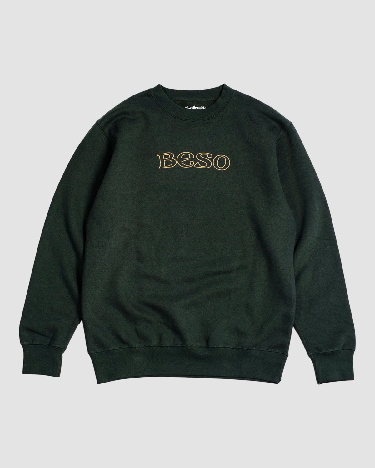 Christian Sweatshirt - Becoming Something BeSo X Redemption Forest Green Crewneck - Proclamation Coalition