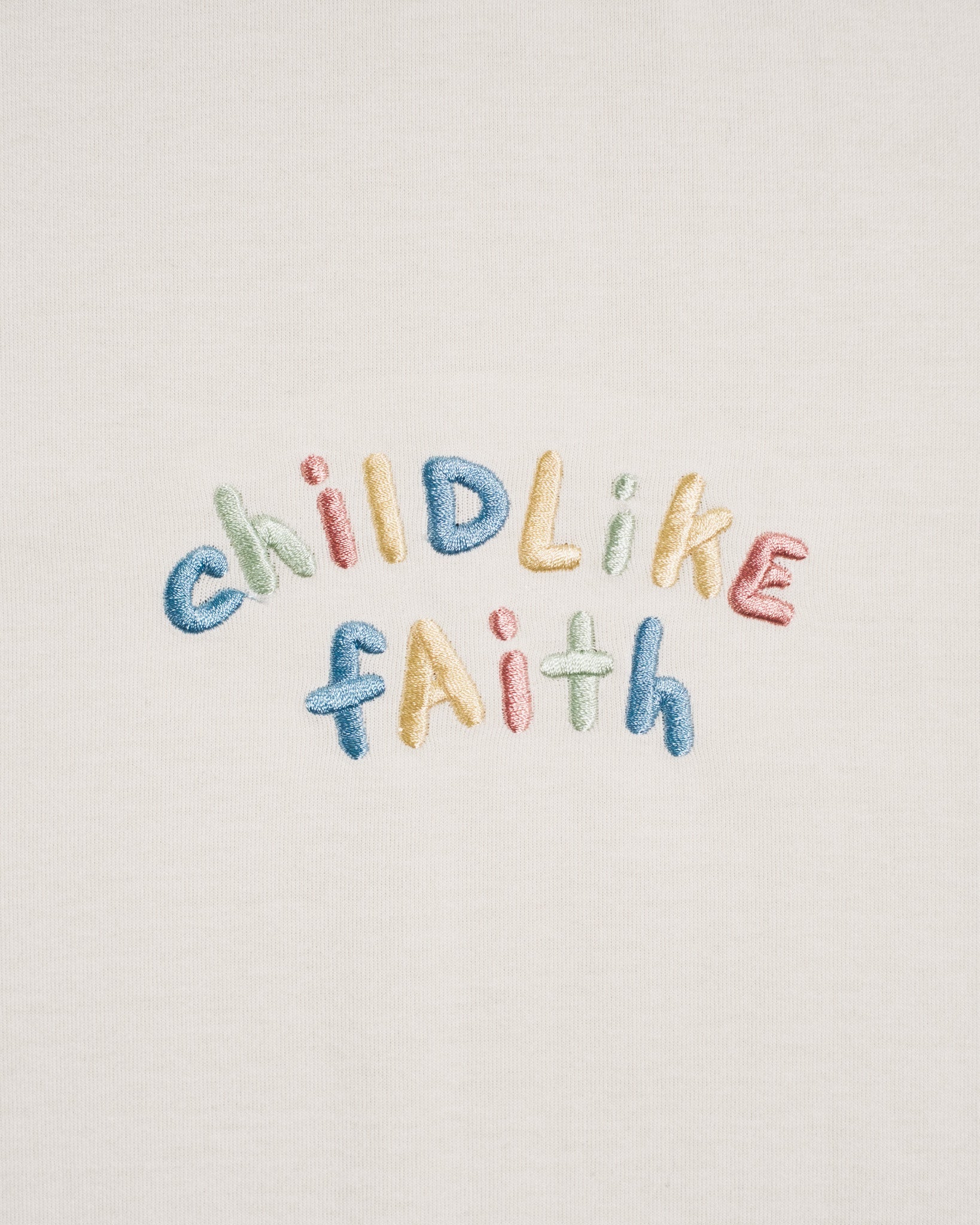 "Childlike Faith" Embroidered Essential Tee - Proclamation Coalition