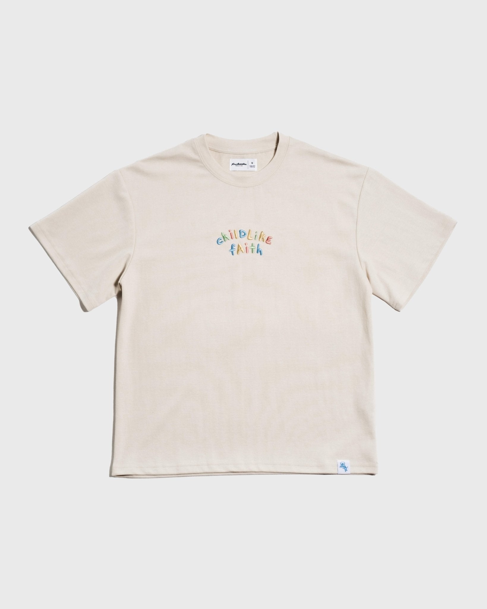 "Childlike Faith" Embroidered Essential Tee - Proclamation Coalition