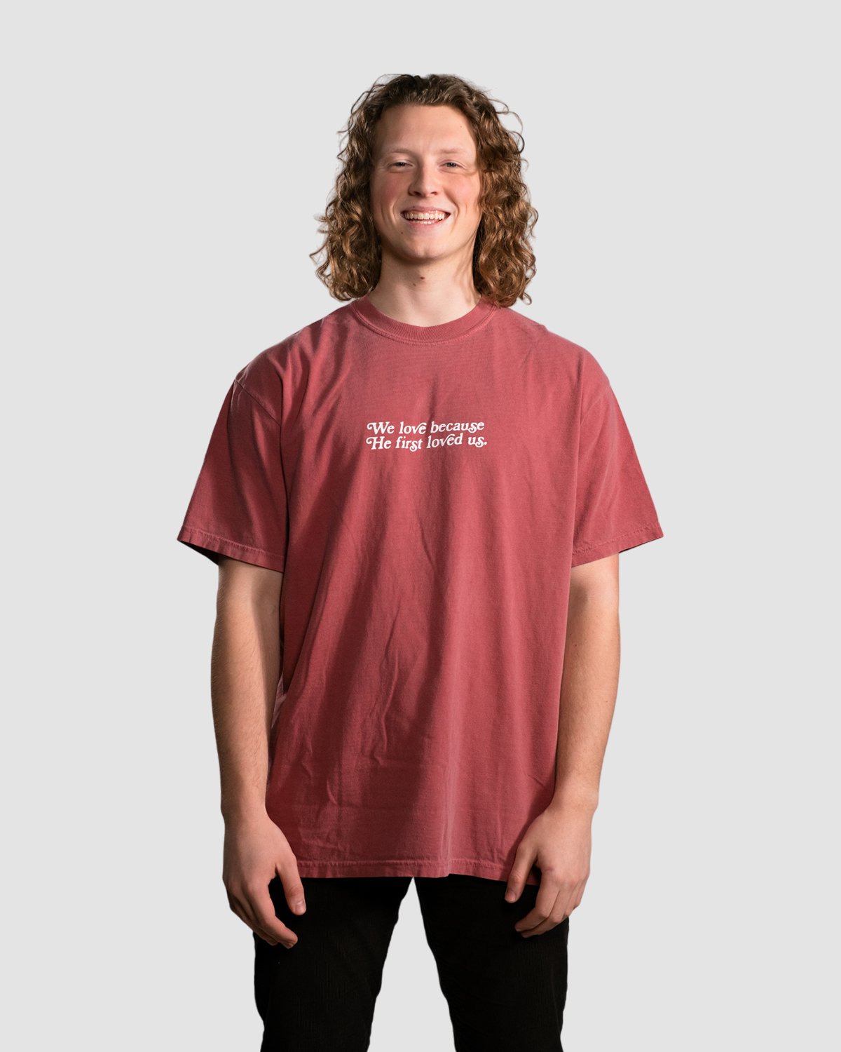 Christian T-Shirt - First Loved Crimson Comfort Colors Tee - Proclamation Coalition