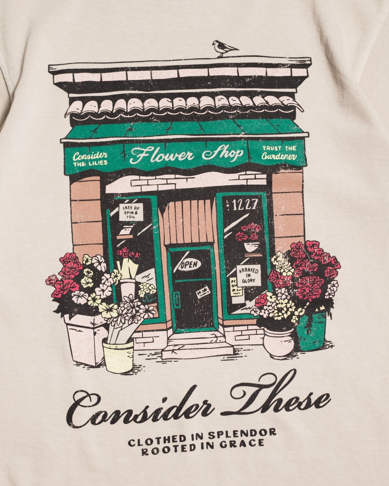 "God's Flower Shop" Heavyweight Tee - Proclamation Coalition