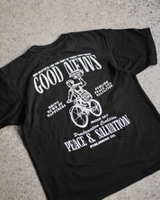 Christian T-Shirt - Good News - Paper Boy Black Heavyweight Tee - Proclamation Coalition