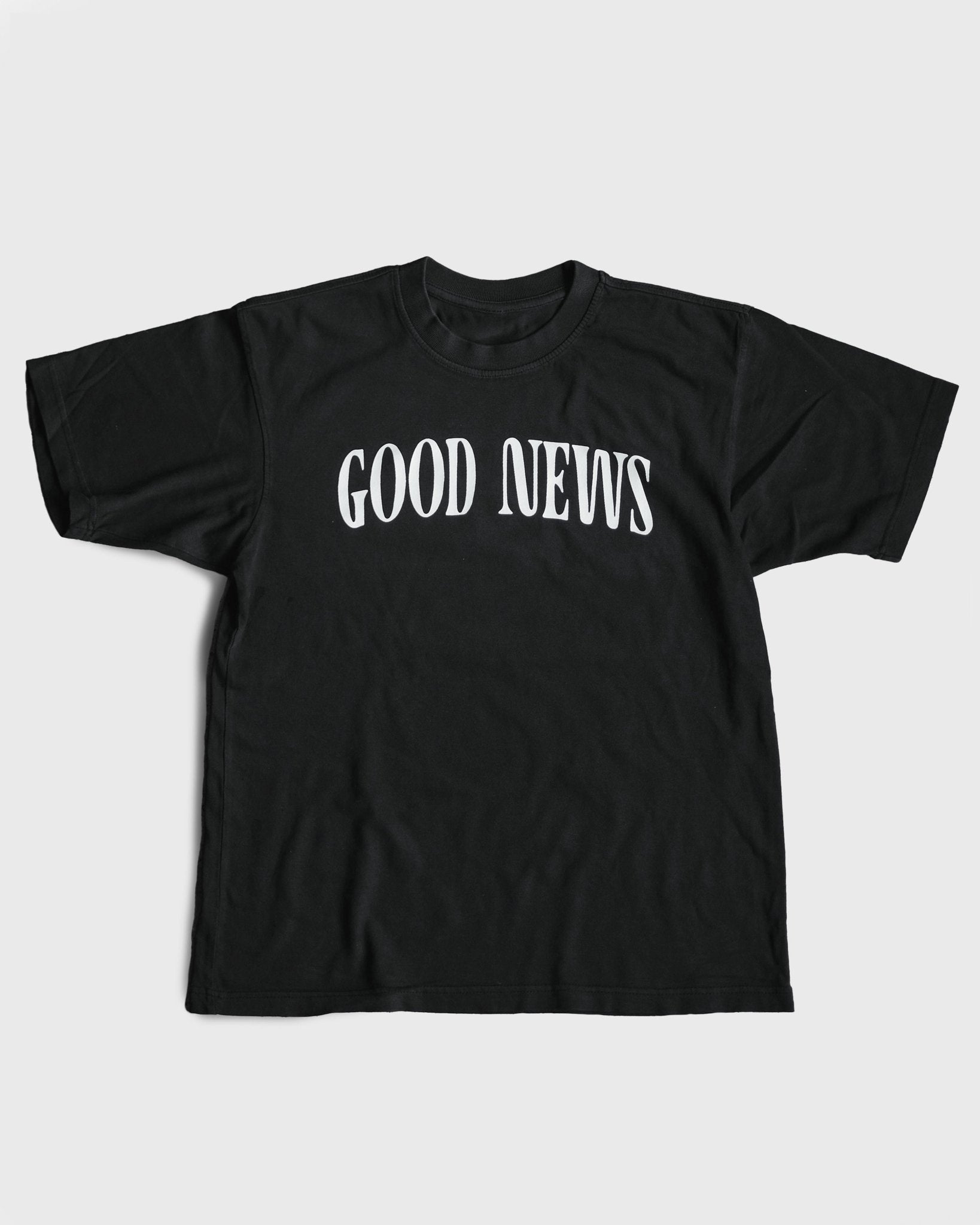 Christian T-Shirt - Good News - Paper Boy Black Heavyweight Tee - Proclamation Coalition