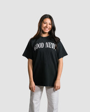 Christian T-Shirt - Good News - Paper Boy Black Heavyweight Tee - Proclamation Coalition