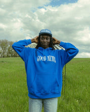 Christian Sweatshirt - Good News - Paper Boy Royal Blue Hoodie - Proclamation Coalition