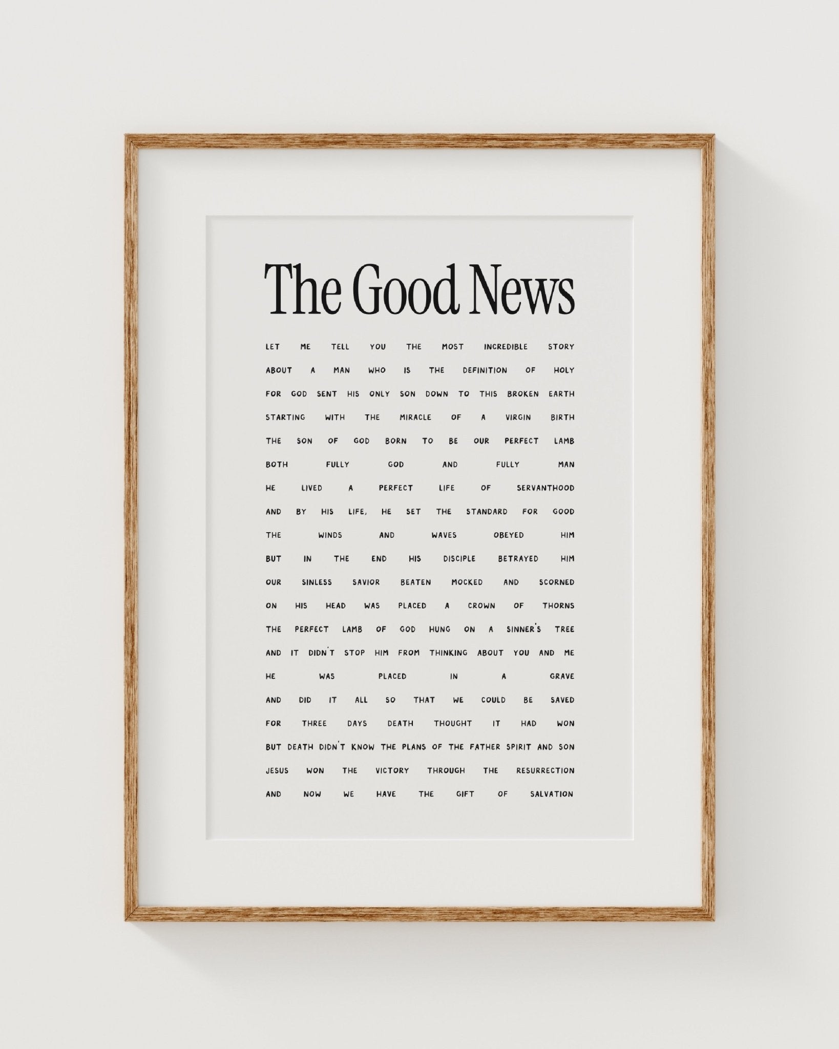 "Good News Poem" 11x17 Print - Proclamation Coalition