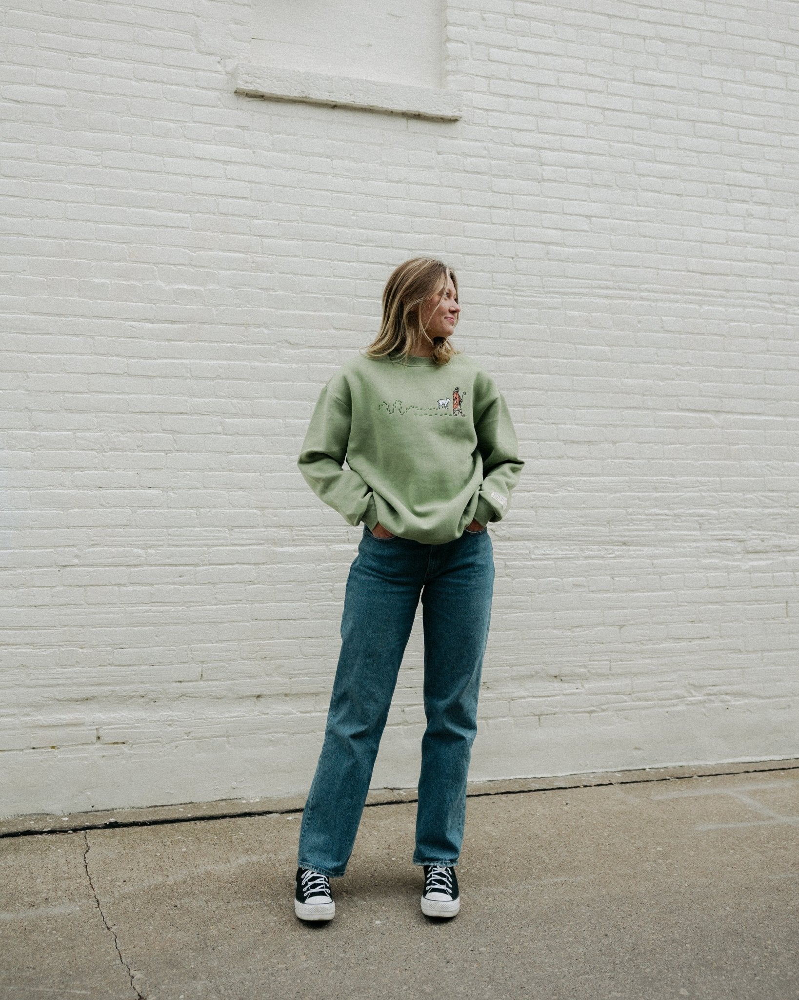 "Good Shepherd" Green Pasture Comfort Crewneck - Proclamation Coalition