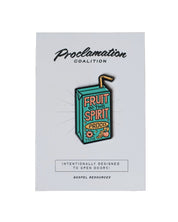 Christian Pin - Fruit of the Spirit - Juice Box Enamel Teal Green Pin - Proclamation Coalition