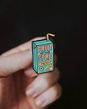 Christian Pin - Fruit of the Spirit - Juice Box Enamel Teal Green Pin - Proclamation Coalition
