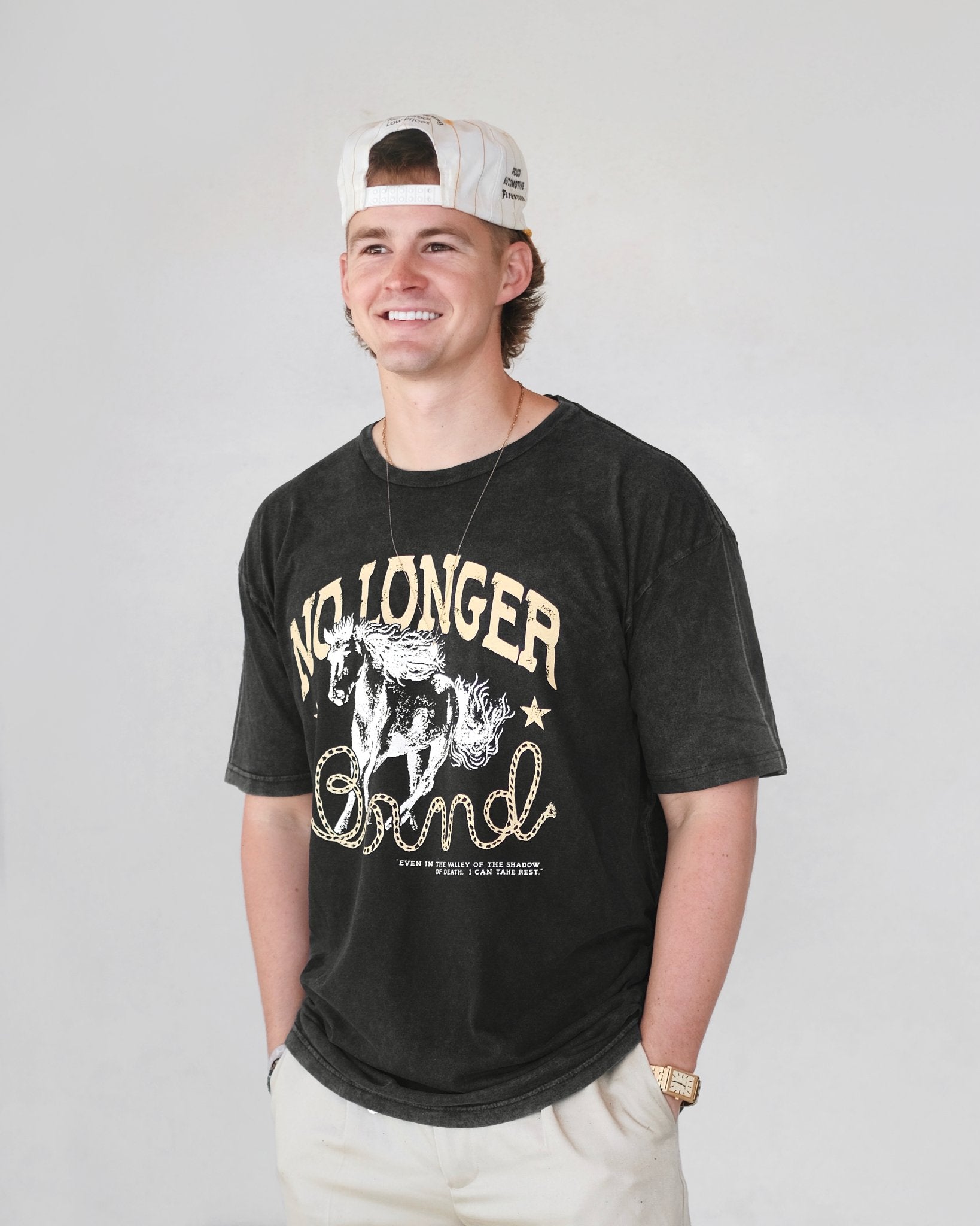 Christian T-Shirt - No Longer Bound Black Vintage Wash Tee - Proclamation Coalition