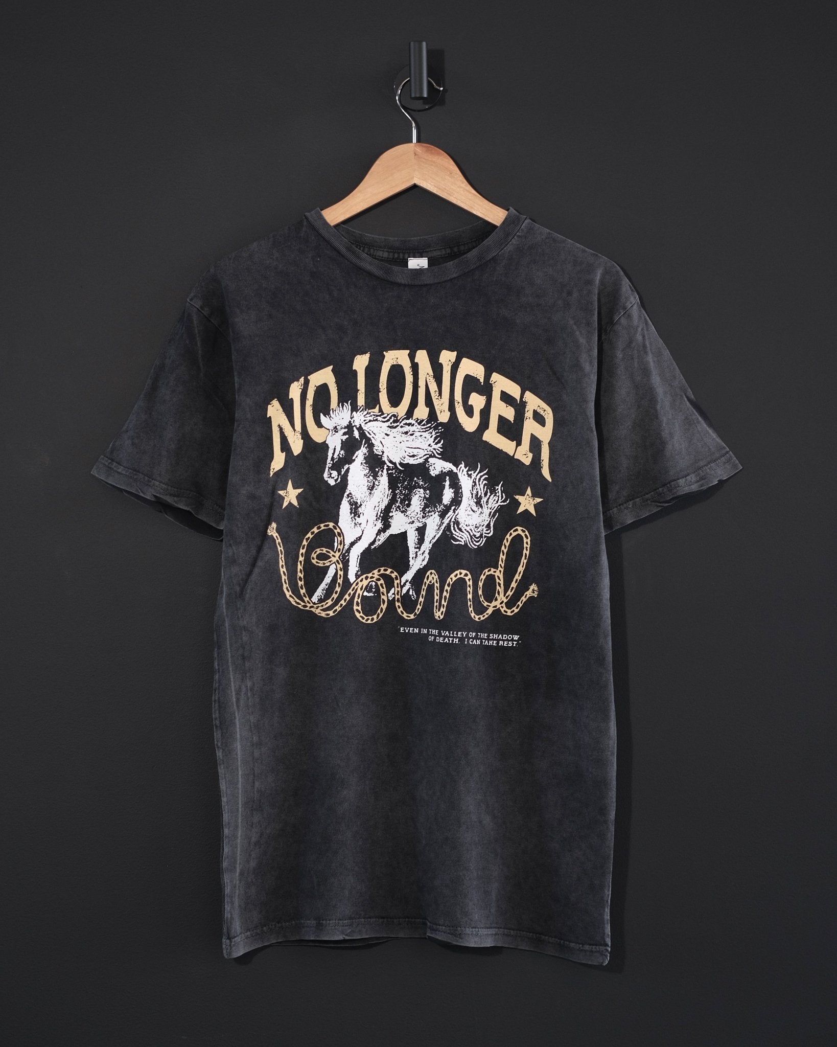 Christian T-Shirt - No Longer Bound Black Vintage Wash Tee - Proclamation Coalition
