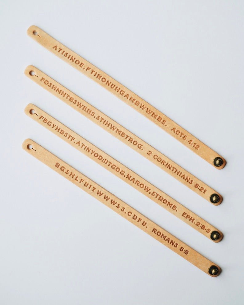 Bible Memory Project - Premium Gospel Project - Hand Crafted Leather Bands - Proclamation Coalition
