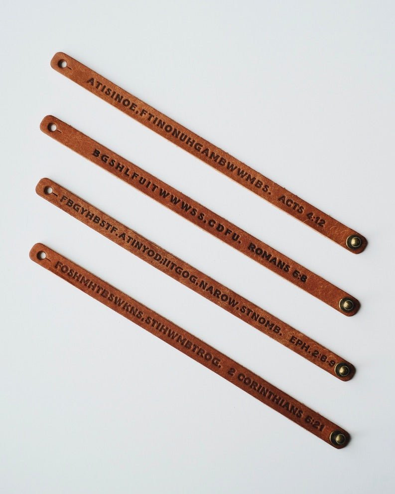 Bible Memory Project - Premium Gospel Project - Hand Crafted Leather Bands - Proclamation Coalition