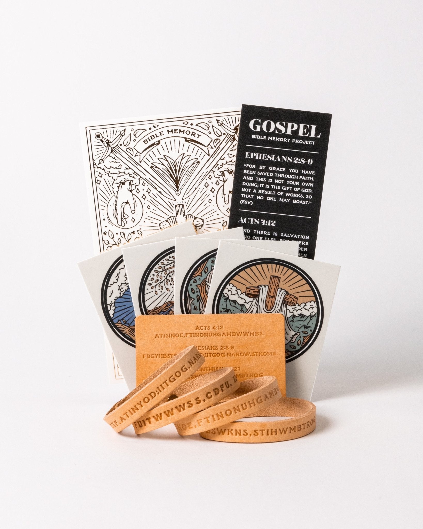 Bible Memory Project - Premium Gospel Project - Hand Crafted Leather Bands - Proclamation Coalition
