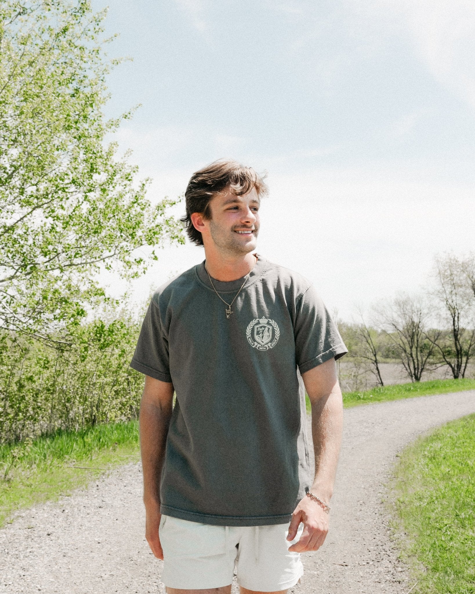 "Psalm 23 Walk Club" Pepper Heavyweight Tee - Proclamation Coalition