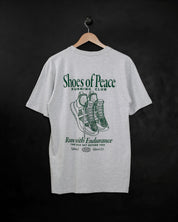 Christian T-Shirt - Run with Endurance Heather Grey Staple Tee - Proclamation Coalition