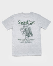 Christian T-Shirt - Run with Endurance Heather Grey Staple Tee - Proclamation Coalition