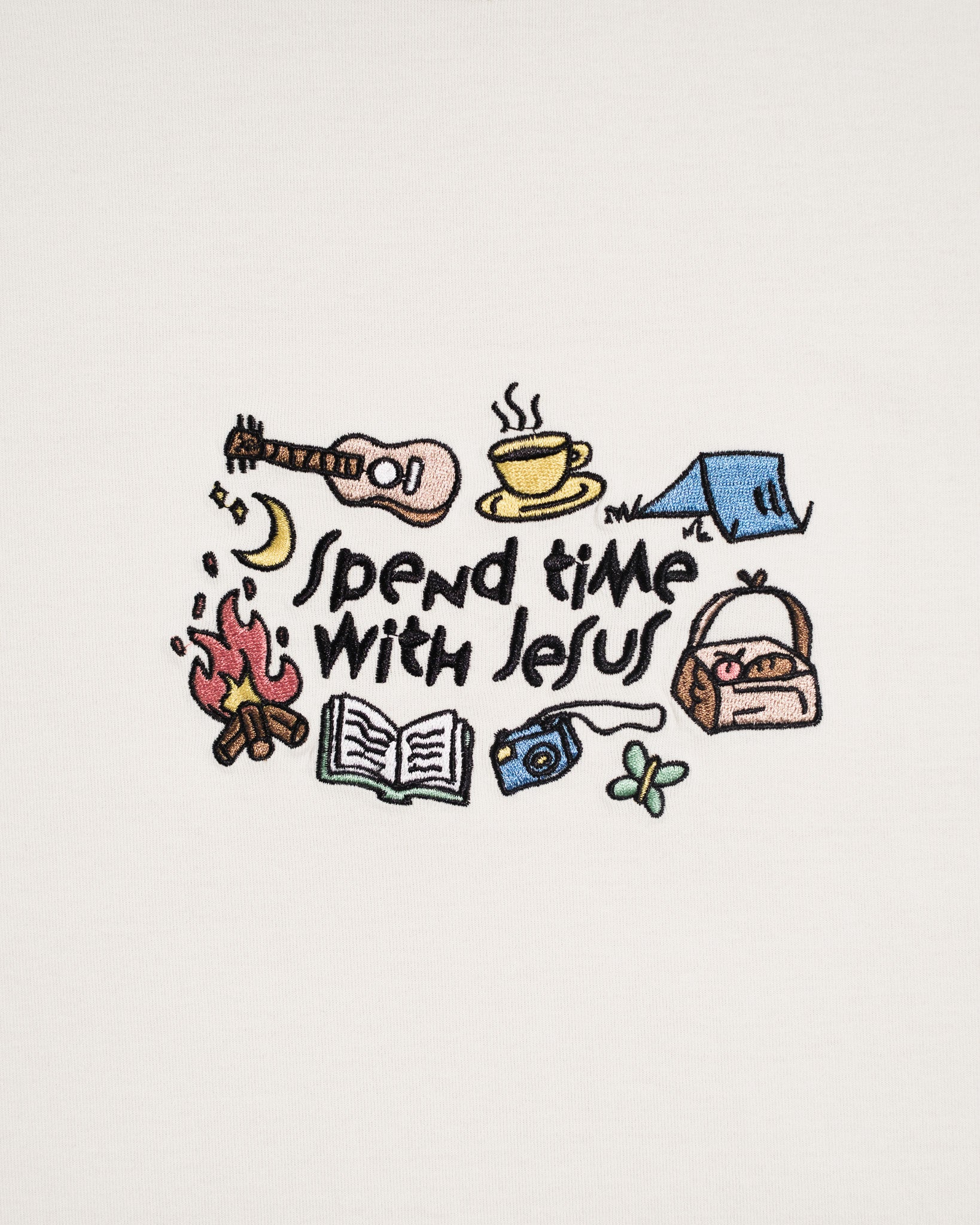 "Spend Time With Jesus" Embroidered Essential Tee - Proclamation Coalition