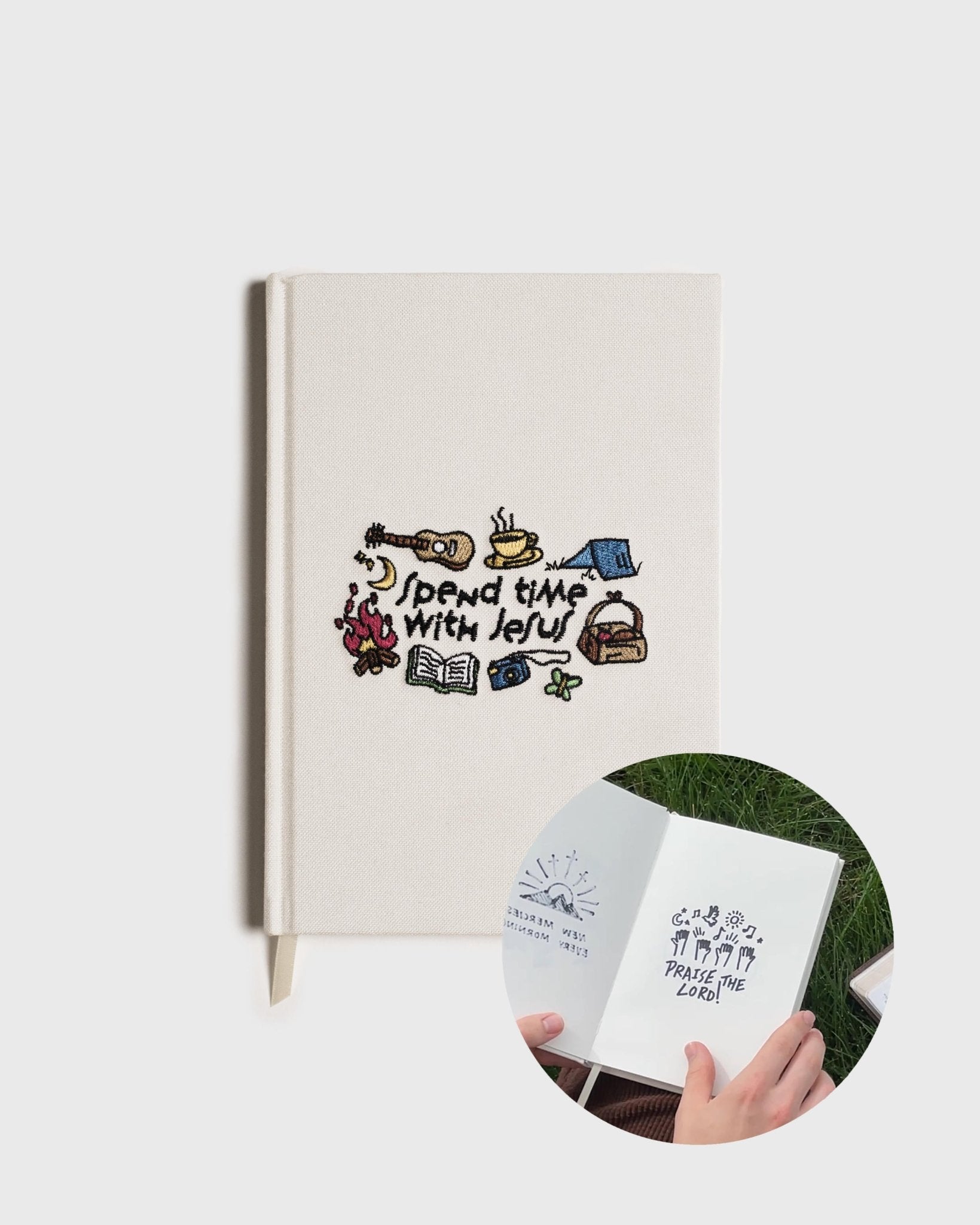 "Spend Time With Jesus" Embroidered Sketchbook - Proclamation Coalition