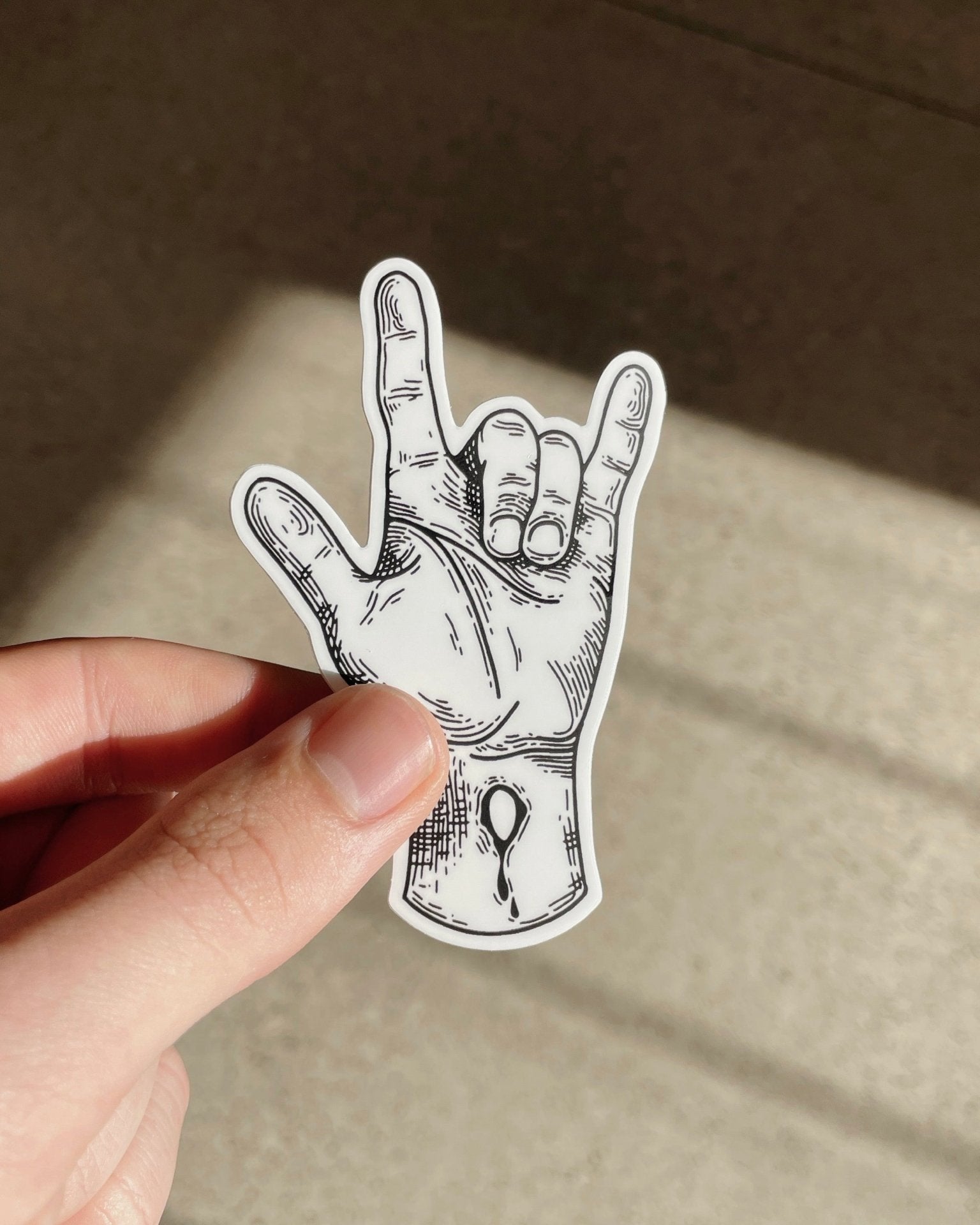 Christian Sticker - While We Were Still Sinners Hand Sticker - Proclamation Coalition