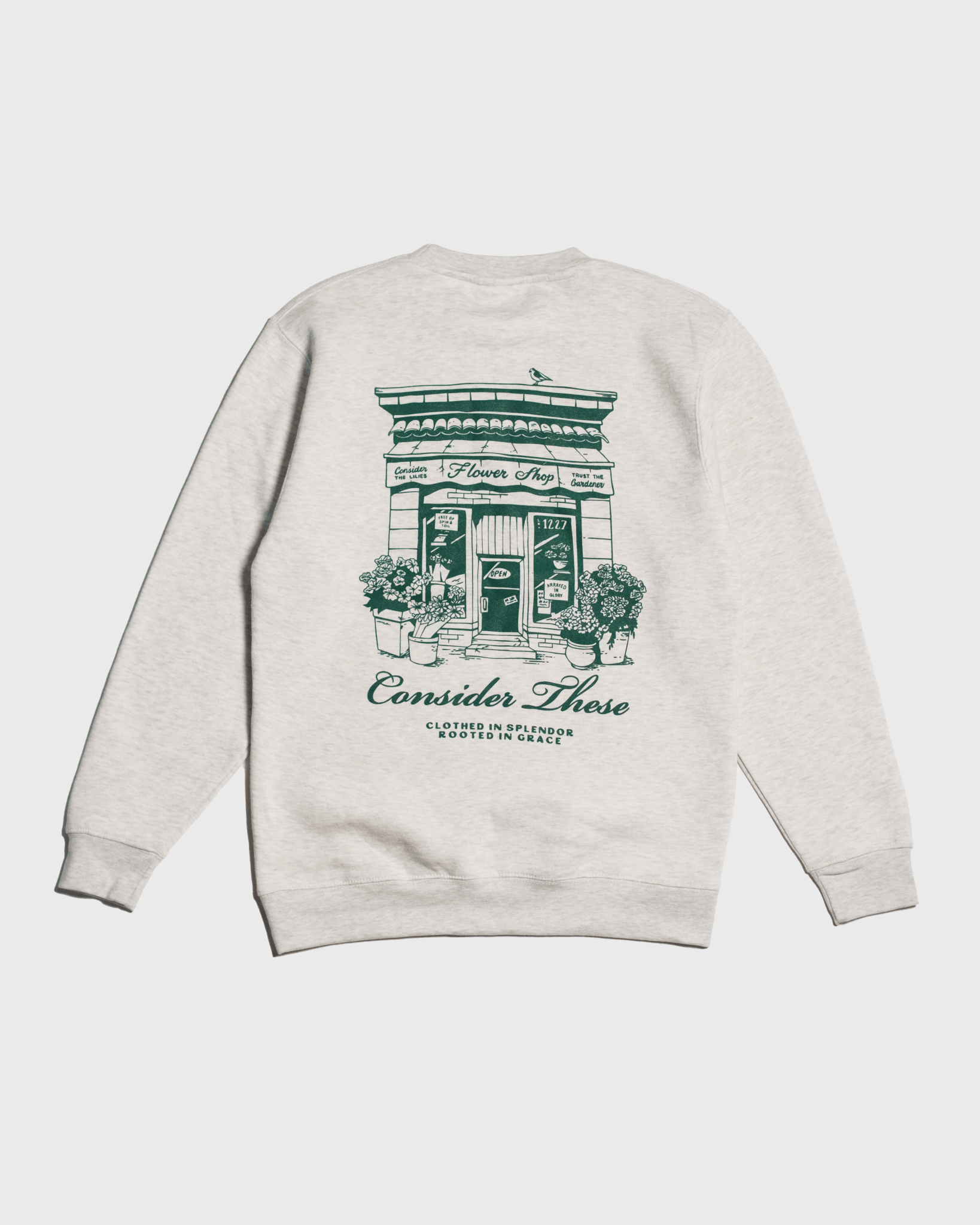 "God's Flower Shop" Oatmeal Crewneck - Proclamation Coalition