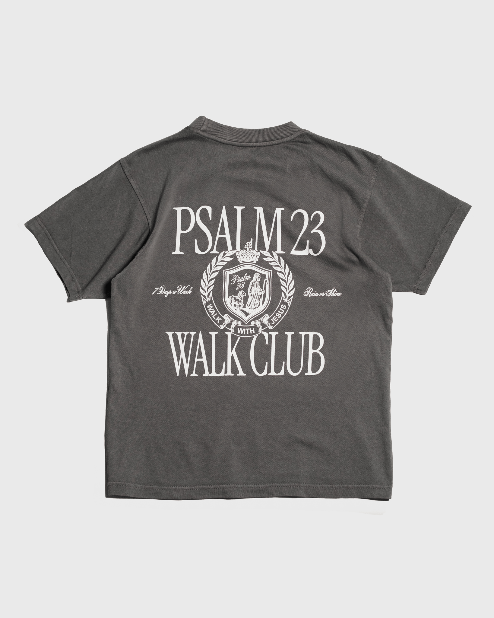 "Psalm 23 Walk Club" Pepper Heavyweight Tee - Proclamation Coalition