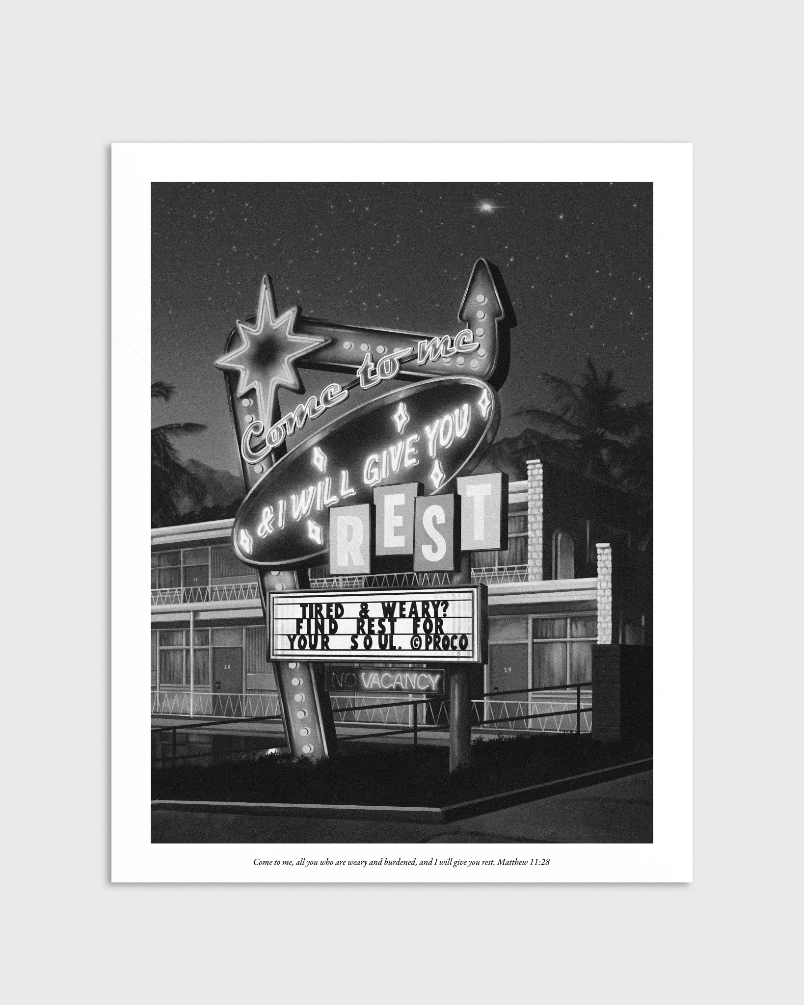 "Rest Motel" 16x20 Art Print - Proclamation Coalition